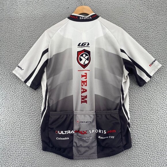 Louis Garneau Jersey Men XXL Gray UltraMax 1/2 Zip Up Short Sleeve Cycling Sport - Picture 3 of 10